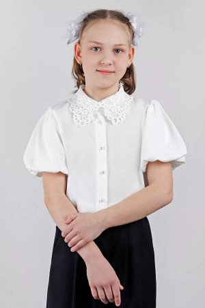 Школьная блузка ДЕВ Malini 411TK BL молочный