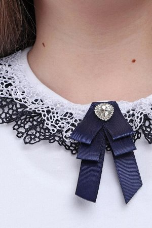Джемпер школьный ДЕВ Katrin Miller 19431 белый-синий