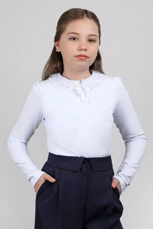 Джемпер школьный ДЕВ Katrin Miller 19431 белый