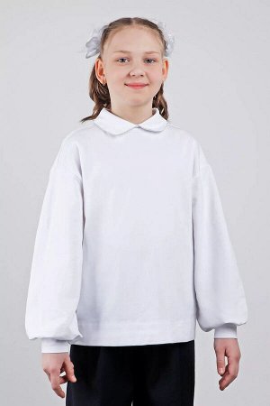 Джемпер школьный ДЕВ Malini 370ТК BL белый
