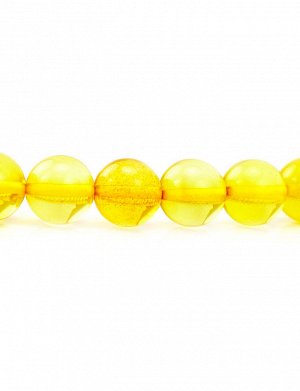 Чётки из натурального янтаря ярко-лимонного цвета на 33 бусины, 5057208102