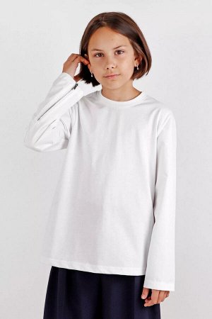 Джемпер школьный ДЕВ Malini 384TK BL белый