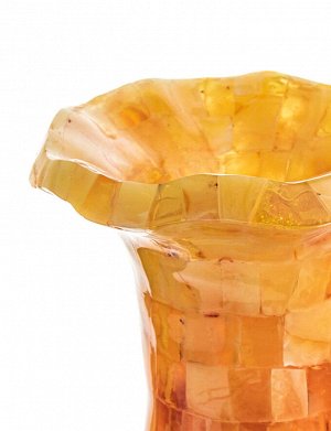 amberholl Декоративная ваза из натурального балтийского янтаря медового цвета