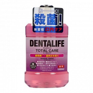 Зубной ополаскиватель полости рта "Animo Dentalife" комплексного действия со вкусом охлаждающей мяты (антибактериальный / спиртовой) 1000 мл / 12