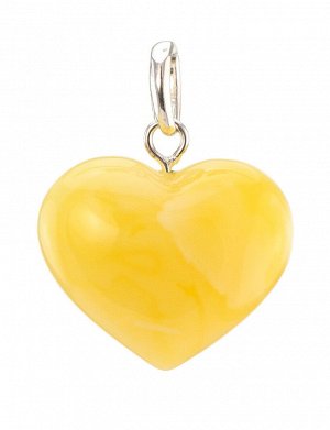 Подвеска-сердце из натурального светло-медового балтийского янтаря, 6054104169