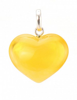 Кулон из натурального янтаря «Сердце медовое», 6054104159