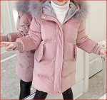 Куртка с принтом и капюшоном,розовый