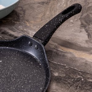 Блинная сковорода "BLACK MARBLE" с антипригарным покрытием, 22х2 см, индукционное дно, 1 шт.