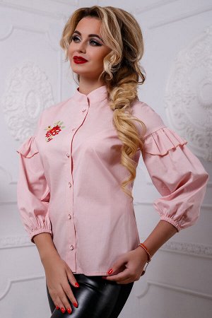 Блуза 2580 БЛУЗА 2580
- блуза прямого силуэта, со спущенным плечом;
- блуза с центральной планкой по полочке, которая застегивается на пуговицы;
- воротник стойка;
- рукав 3/4, расширенный к низу, соб