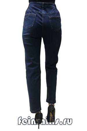 Слегка приуженные синие джинсы ЕВРО (ряд 50-62) арт. M-BL71922-4002-3