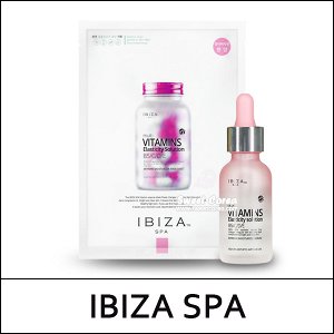 IBIZA SPA Set Multi-Vitamins Elasticity Solution Ampoule Serum Тройная мультивитаминная сыворотка 30 мл + маска 10 шт