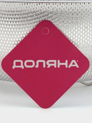 Дуршлаг Доляна «Марко», d=25 см, 43.5x25x9 см, длинная ручка, нержавеющая сталь, хромированный