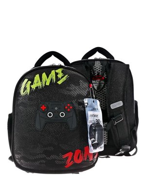 Рюкзак каркасный 35х27х13 см, deVENTE Junior 14L Gamer, + брелок, для мальчика