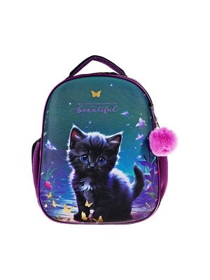 Рюкзак каркасный 38х29х17 см, deVENTE Choice Lite 17L Beautiful Cat, + брелок, для девочки