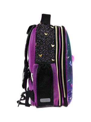 Рюкзак каркасный 38х29х17 см, deVENTE Choice Lite 17L Beautiful Cat, + брелок, для девочки