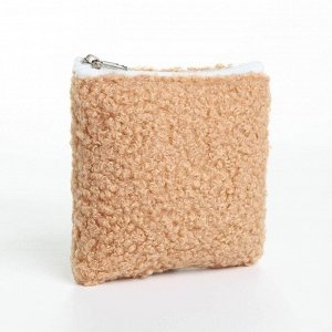Кошелёк монетница на молнии, цвет бежевый