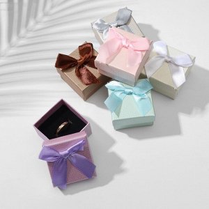 Коробочка подарочная под серьги/кольцо «Бант атласный», 5x5, МИКС