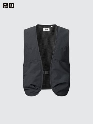 UNIQLO - мужской утилитарный жилет с множеством карманов - 09 BLACK
