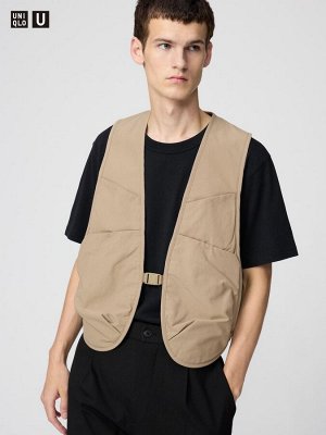 UNIQLO - мужской утилитарный жилет с множеством карманов - 32 BEIGE