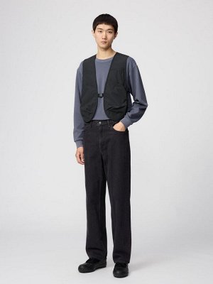 UNIQLO - мужской утилитарный жилет с множеством карманов - 09 BLACK