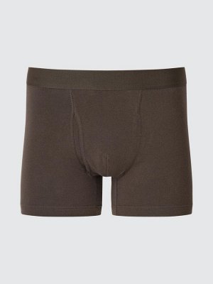 UNIQLO - хлопковые трусы-боксеры - 38 DARKBROWN