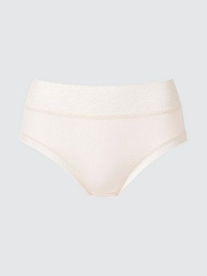 UNIQLO - однотонные трусы на высокой посадке - 30 NATURAL