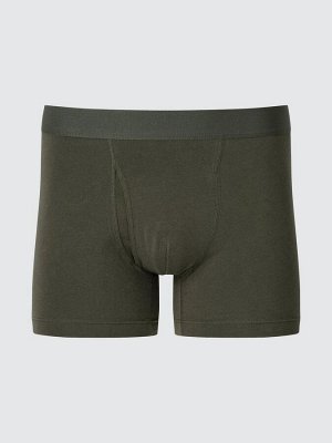UNIQLO - хлопковые трусы-боксеры - 59 DARKGREEN