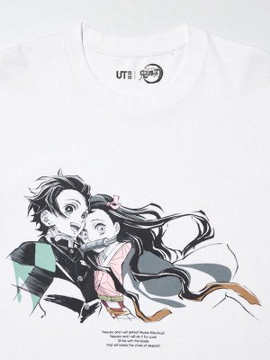 UNIQLO UT - футболка с принтом из аниме «Клинок рассекающий демонов» - 00 WHITE