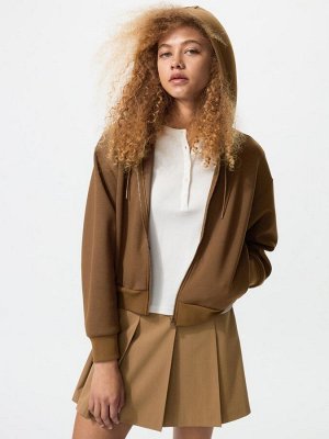 UNIQLO - толстовка на молнии в расслабленном стиле - 36 BROWN
