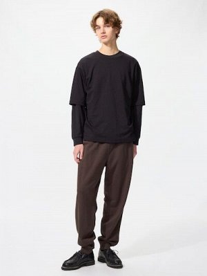 UNIQLO - хлопковые спортивные штаны 68-74 см - 38 DARKBROWN