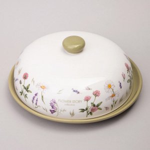 Элегантное Блюдо для Блинов "Flower Story" 23x10 см - Идеальный Выбор для Вашего Стола, 1 шт.