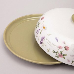 Элегантное Блюдо для Блинов "Flower Story" 23x10 см - Идеальный Выбор для Вашего Стола, 1 шт.
