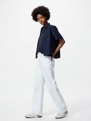 UNIQLO - широкие прямые джинсы увеличенной длины - 60 LIGHTBLUE