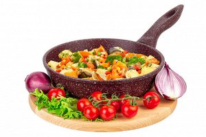 Глубокая сковорода "Рубин Гармонии" 20 см – Совершенство вкуса без крышки