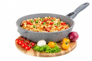 Гармония Вкуса: Глубокая Сковорода 28 см «Серый Мрамор»