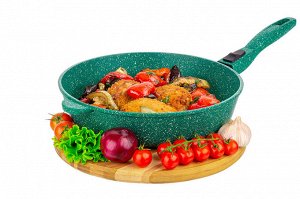 Гармония Вкуса "Изумруд" - Глубокая Сковорода 28 см (Без Крышки)