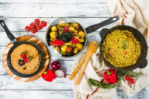 Гармония Вкуса: Глубокая Сковорода "Черный Мрамор" 28 см