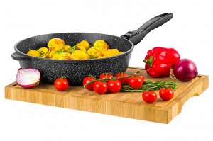 Гармония Вкуса: Глубокая Сковорода "Черный Мрамор" 28 см