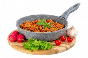 Глубокая сковорода "Серый Мрамор" 22 см - ГАРМОНИЯ ВКУСА