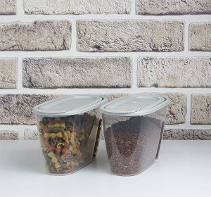 Банка для сыпучих продуктов 0,9л овал