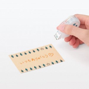 MUJI Decoration Tape “Tree” – декоративная лента с рисунком деревьев, 10 мм × 4 м