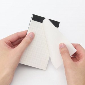 MUJI Tear-Off Memo Pad Grid – блокнот в клетку с отрывными листами, чёрный