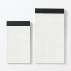 MUJI Tear-Off Memo Pad Grid – блокнот в клетку с отрывными листами, чёрный