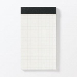 MUJI Tear-Off Memo Pad Grid – блокнот в клетку с отрывными листами, чёрный