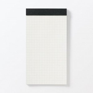 MUJI Tear-Off Memo Pad Grid – блокнот в клетку с отрывными листами, чёрный