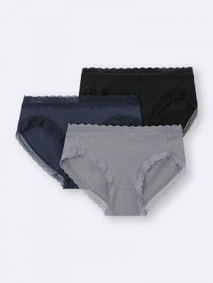 GU Shorts 3-Pack – базовые трусы с кружевом, 3 штуки