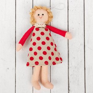 Кукла интерьерная «Василиса», платье в горошек, цвета МИКС