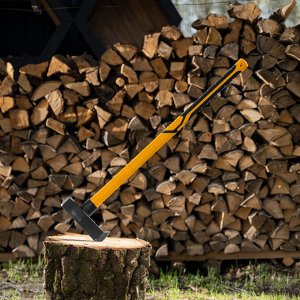 Колун-кувалда 3000 г, кованая, фибергласовая  рукоятка c TPR покрытием, 880 мм Denzel