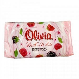 Мыло туалетное "OLIVIA Milk n White" 140г Ягодное