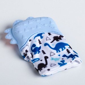 Прорезыватель рукавичка «Крокодильчик», на липучке, цвет МИКС